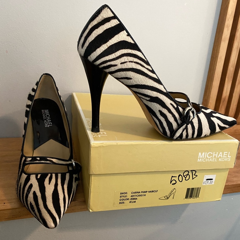 Michael Kors CARINA HAIRCALF PUMP Heels 8.5 with Box